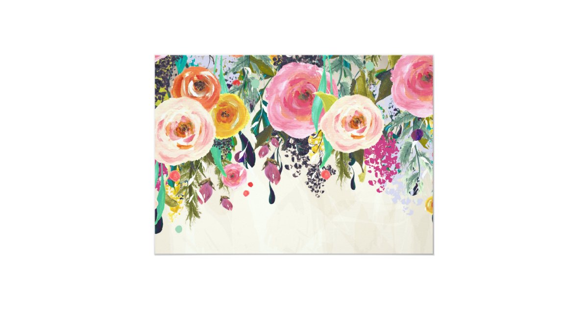 Beautiful Floral Graduation Invitation, Card | Zazzle