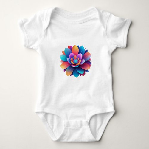 beautiful floral graphic design baby bodysuit