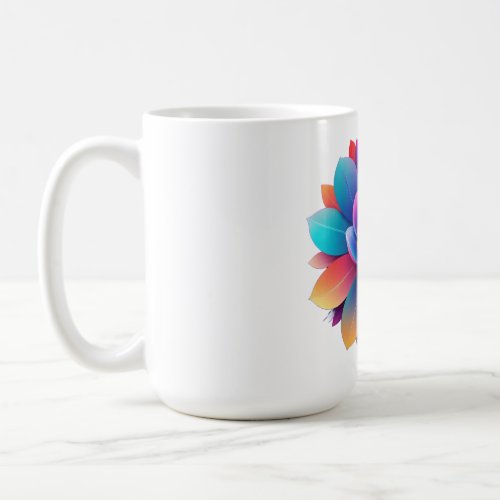 beautiful floral graphic design coffee mug