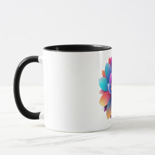 beautiful floral graphic design mug