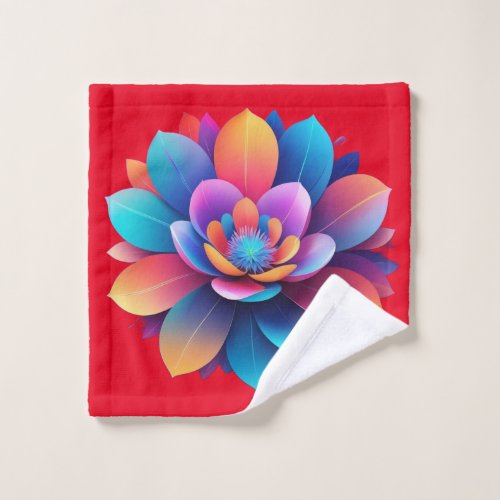 beautiful floral graphic design wash cloth