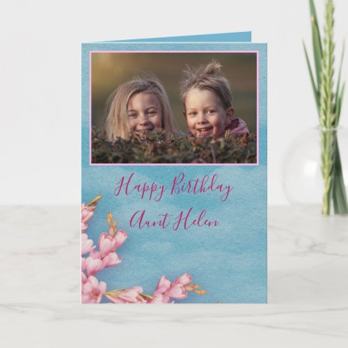 Beautiful Floral Happy Birthday Aunt Photo