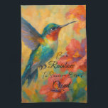 Beautiful Floral Hummingbird Kitchen Towel<br><div class="desc">A fun, colorful and whimsical hand-drawn and painted Hummingbird design. This colorful kitchen towel is a perfect gift for the hummingbird/nature lover in your life or for yourself and is sure to brighten up any kitchen. I hope it makes you happy . . . that is my goal and passion!...</div>