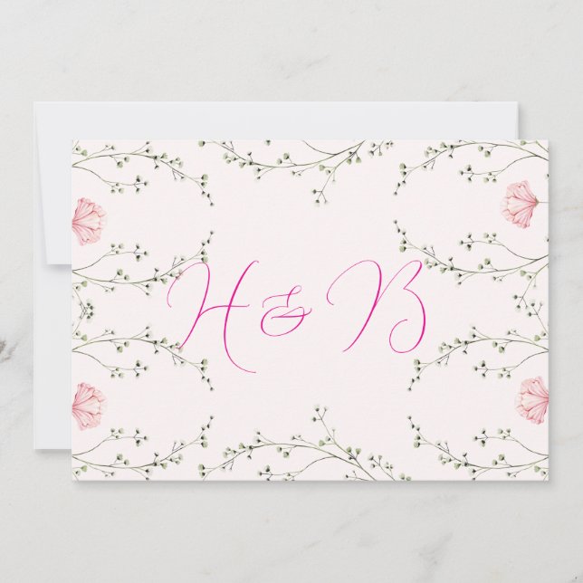 Beautiful Floral  Invitation (Front)