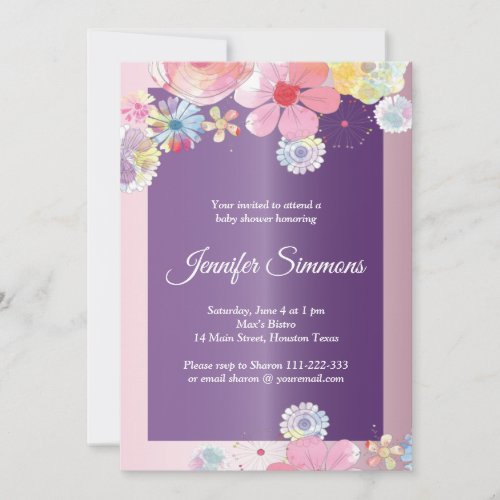 Beautiful floral invitation for ANY occasion