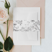 Beautiful Floral Monogram Sketched Wedding