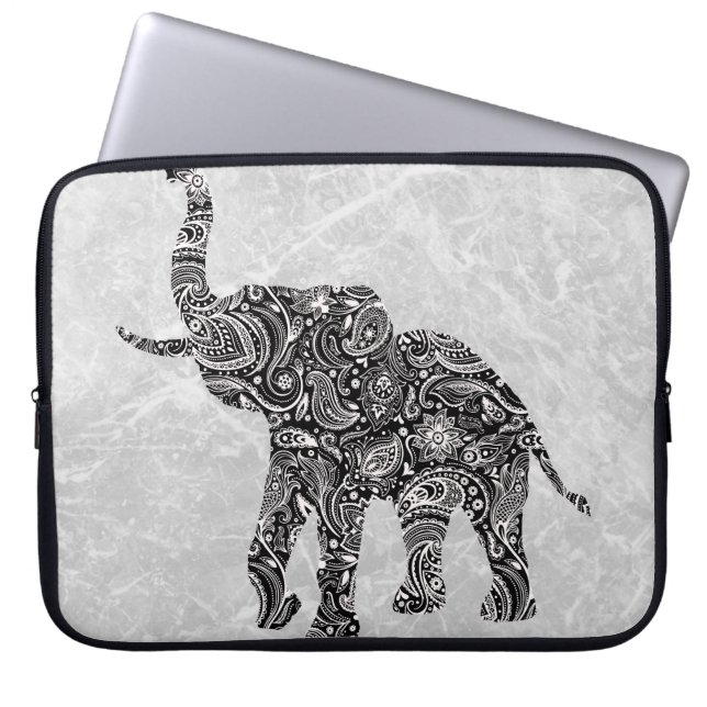 Beautiful Floral Paisley Laptop Sleeve (Front)