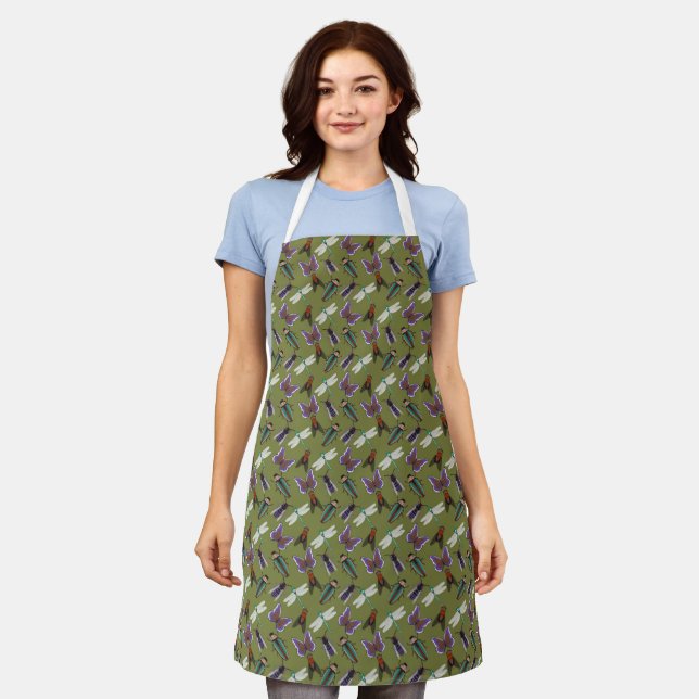 Beautiful Floral Pattern Apron (Worn)
