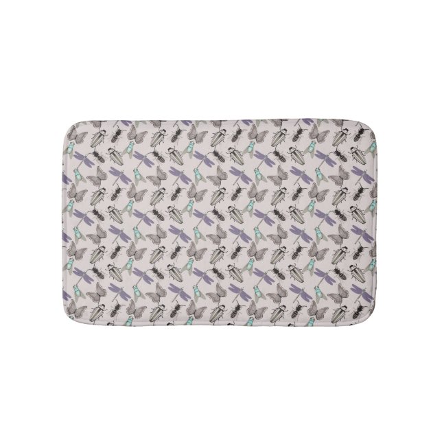 Beautiful Floral Pattern Bath Mat (Front)