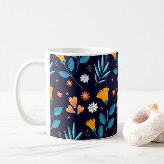 Beautiful Floral Pattern Coffee Mug