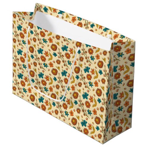 Beautiful floral pattern design large gift bag