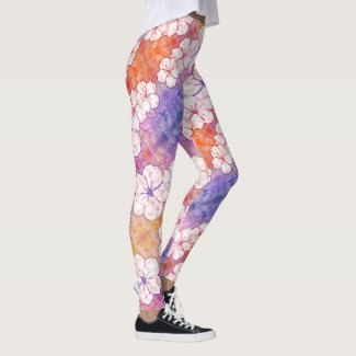 Beautiful floral pattern leggings