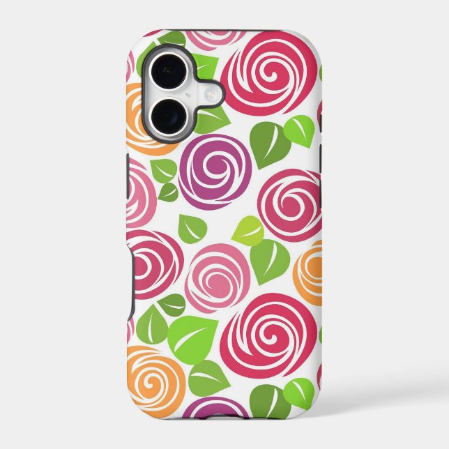 Beautiful Floral Pattern Roses Iphone Case (Back)
