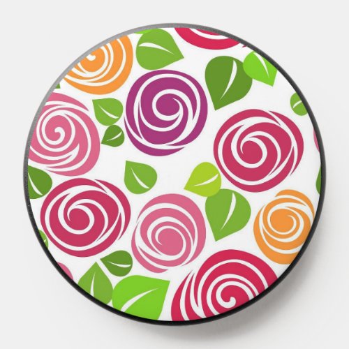 Beautiful Floral Pattern Roses PopSocket