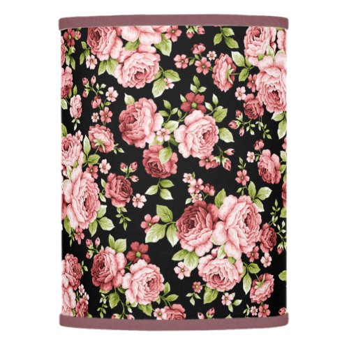 Beautiful Floral Pattern Roses with Green Foliage Lamp Shade