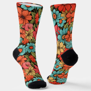 Beautiful Floral Pattern Socks