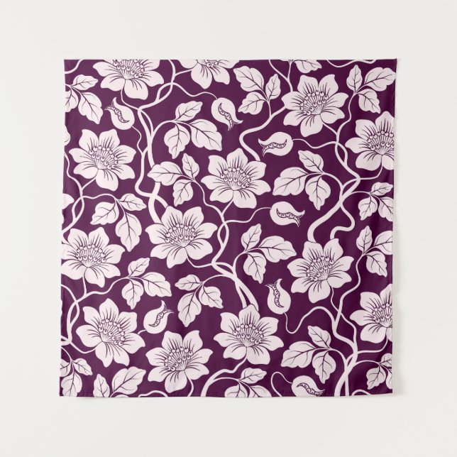 Beautiful Floral Pattern Tapestry (Front)