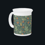 Beautiful Floral Pattern William Morris Green Pink Beverage Pitcher<br><div class="desc">Beautiful Floral Pattern William Morris Green Pink Pitcher - This product is embellished by a beautiful, bold floral pattern created by popular, 19th century, British textile designer and manufacturer, William Morris who lived during the Victorian era. Morris was a significant contributor to the revival of traditional British textile arts and...</div>
