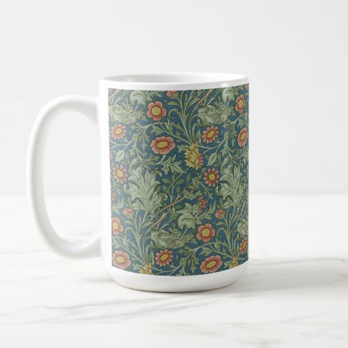 Beautiful Floral Pattern William Morris Green Pink Coffee Mug