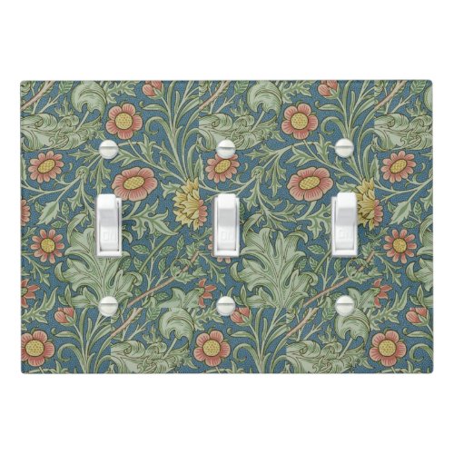 Beautiful Floral Pattern William Morris Green Pink Light Switch Cover