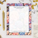 Beautiful Floral Pink, Blue & Purple Hydrangeas Letterhead<br><div class="desc">Beautiful Floral Pink, Blue & Purple Hydrangeas Letterhead, an elegant and customizable stationery option designed exclusively for business owners seeking a touch of natural beauty and sophistication in their communications. This stunning letterhead features a captivating pattern adorned with vibrant pink, blue, and purple hydrangeas, creating an enchanting floral motif that...</div>