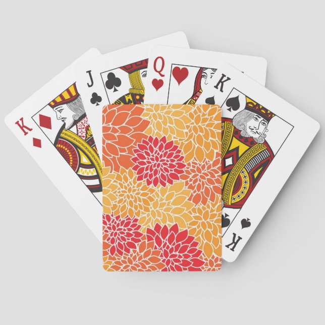 Beautiful Floral Playing Cards (Back)
