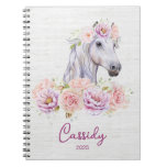 Beautiful Floral Pony DIY Name Notebook