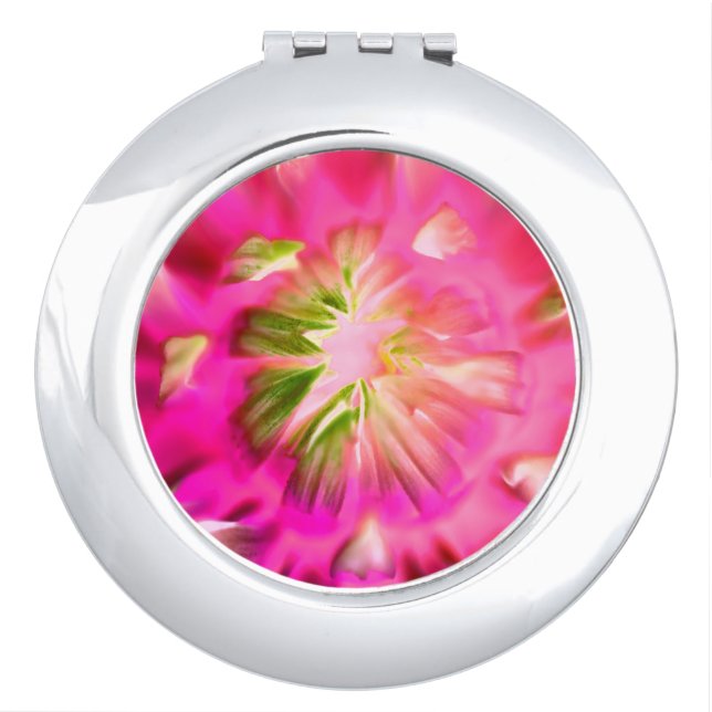 Beautiful Floral Print Compact Mirror (Front)
