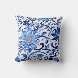 Beautiful floral print  throw pillow