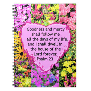 BEAUTIFUL FLORAL PSALM 23 DESIGN NOTEBOOK