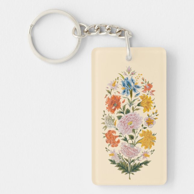 Beautiful Floral Quote Keychain (Front)