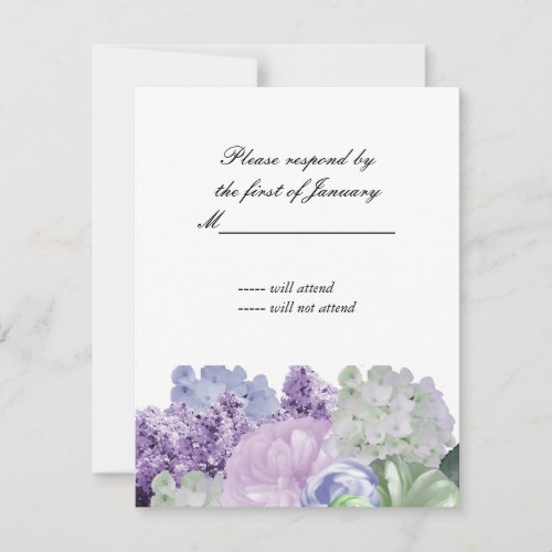 Beautiful Floral Reply Card