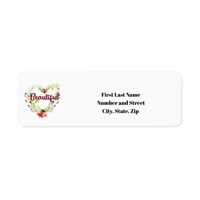 Beautiful Floral Return Address Labels (Front)