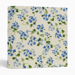 Beautiful floral seamless pattern forget-me-not bl 3 ring binder