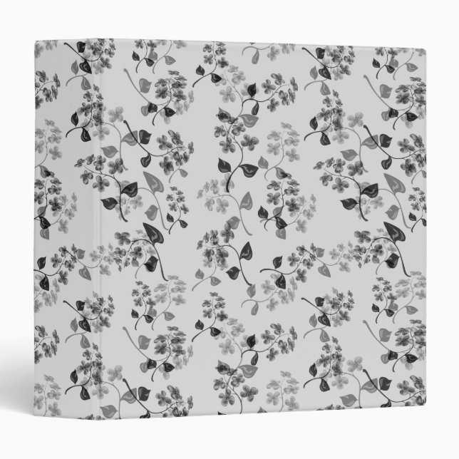 Beautiful floral seamless pattern forget-me-not bl 3 ring binder (Front/Spine)