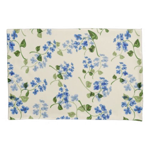 Beautiful floral seamless pattern forget_me_not bl pillow case