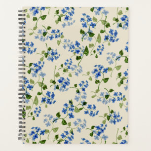 Beautiful floral seamless pattern forget-me-not bl planner