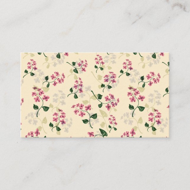 Beautiful floral seamless pattern forget-me-not pi business card (Front)