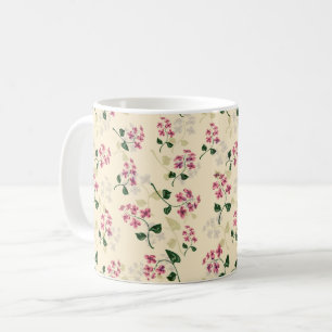 Beautiful floral seamless pattern forget-me-not pi coffee mug