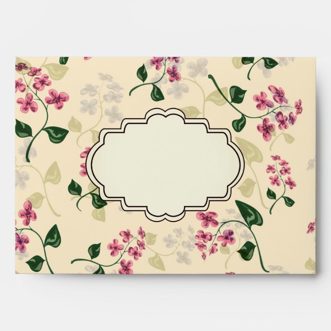 Beautiful floral seamless pattern forget-me-not pi envelope (Front)