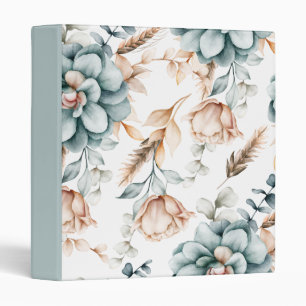 Beautiful floral seamless pattern with vintage  3 ring binder