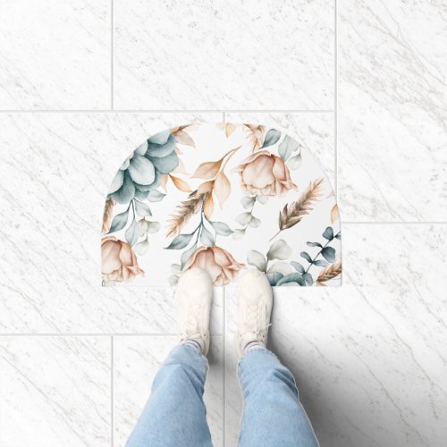 Beautiful floral seamless pattern with vintage  doormat