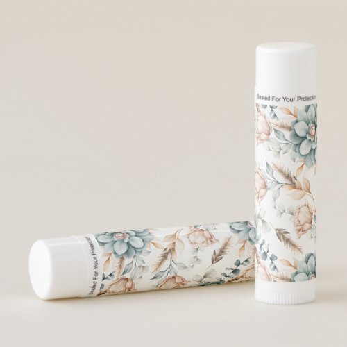 Beautiful floral seamless pattern with vintage  lip balm