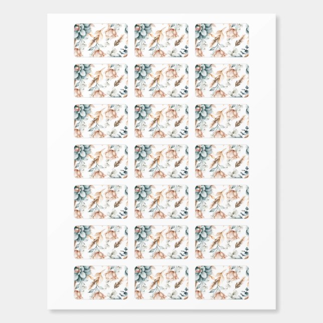 Beautiful floral seamless pattern with vintage  matchboxes (Sticker Sheet)