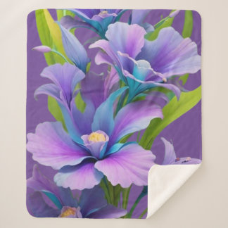 Beautiful floral Sherpa Blanket 