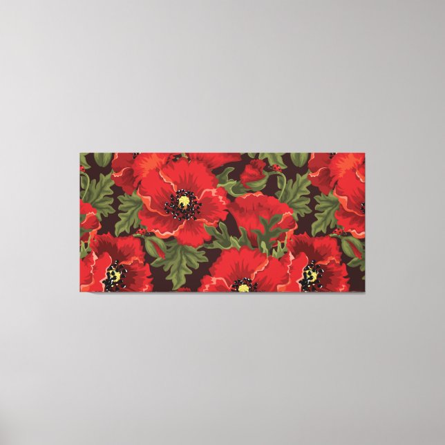 Beautiful Floral Sketch Canvas (Front)