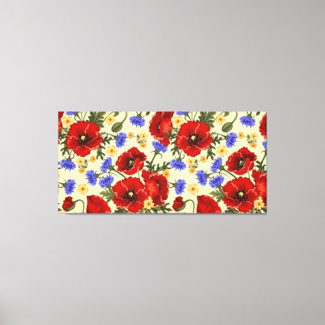 Beautiful Floral Sketch Canvas Print (Front)