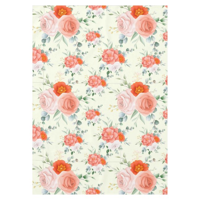 Beautiful Floral Tablecloth (Front)