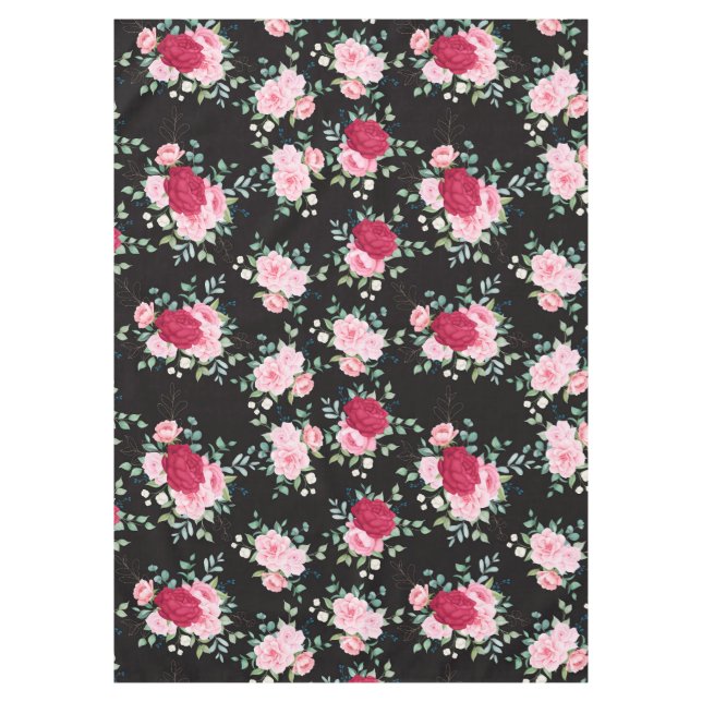 Beautiful Floral Tablecloth (Front)