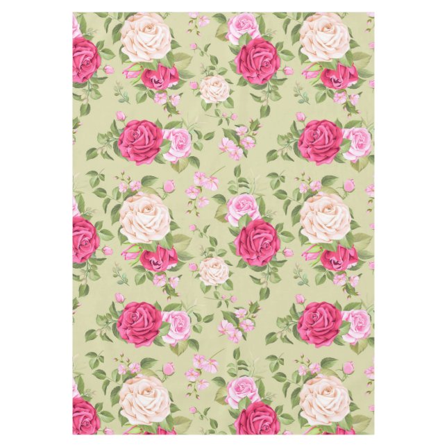Beautiful Floral Tablecloth (Front)